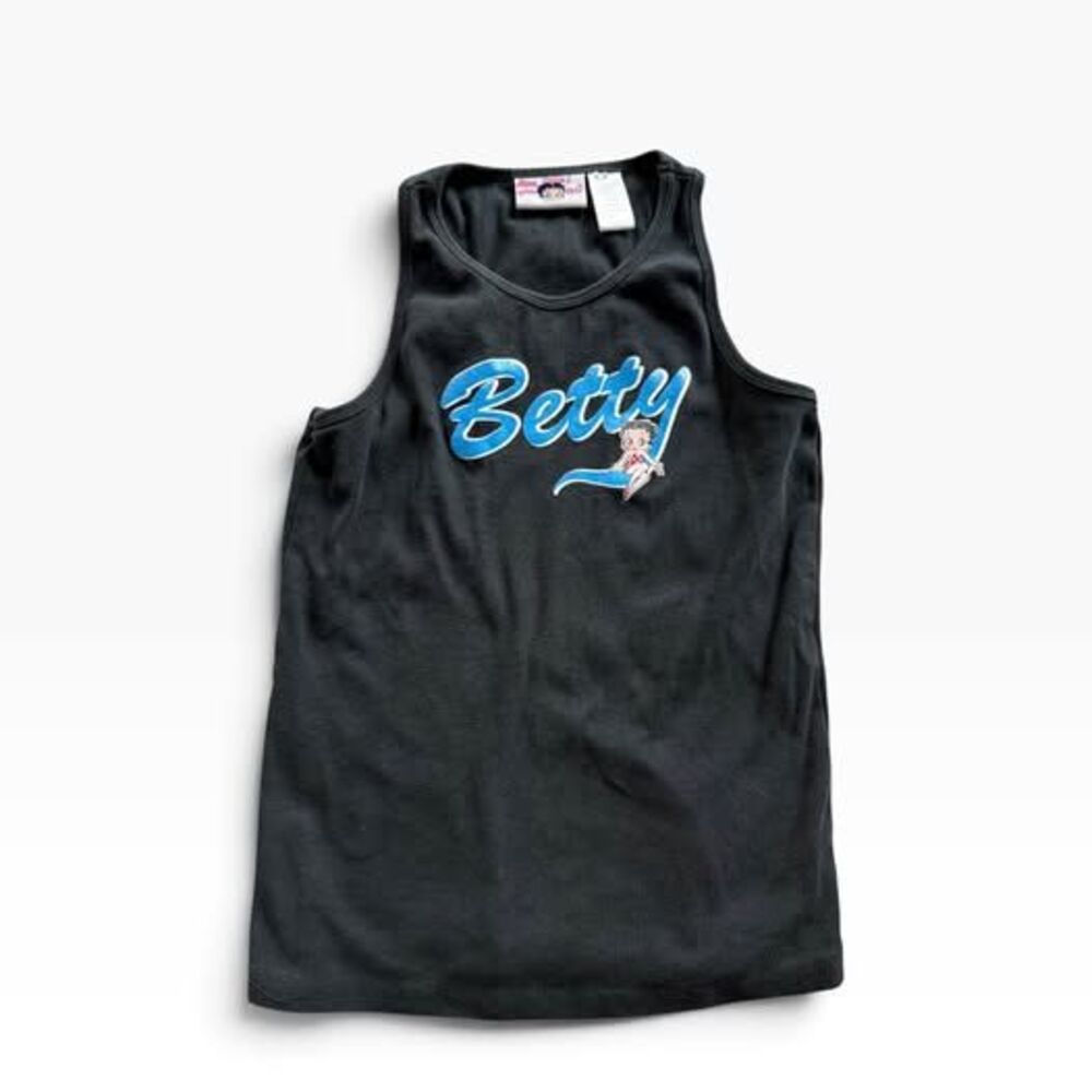 Vintage Y2K Betty Boop Black Graphic Tank Top S